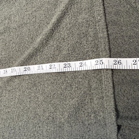 Bobeau Medium Open Front One Button Fleece Wrap Cardigan Green Uneven Hem Top - Picture 9 of 11